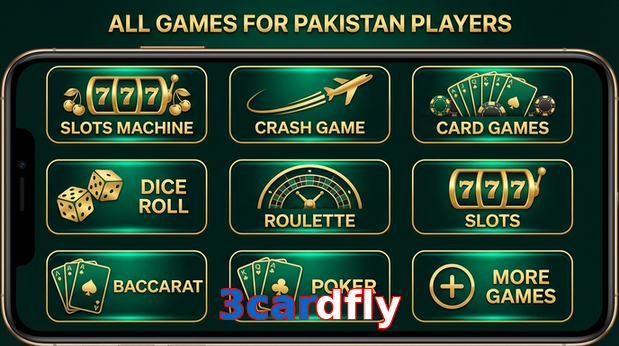 Main screen of 3Cardfly games page for PK players